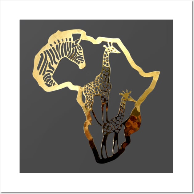 Africa gold Wall Art by NerdsbyLeo